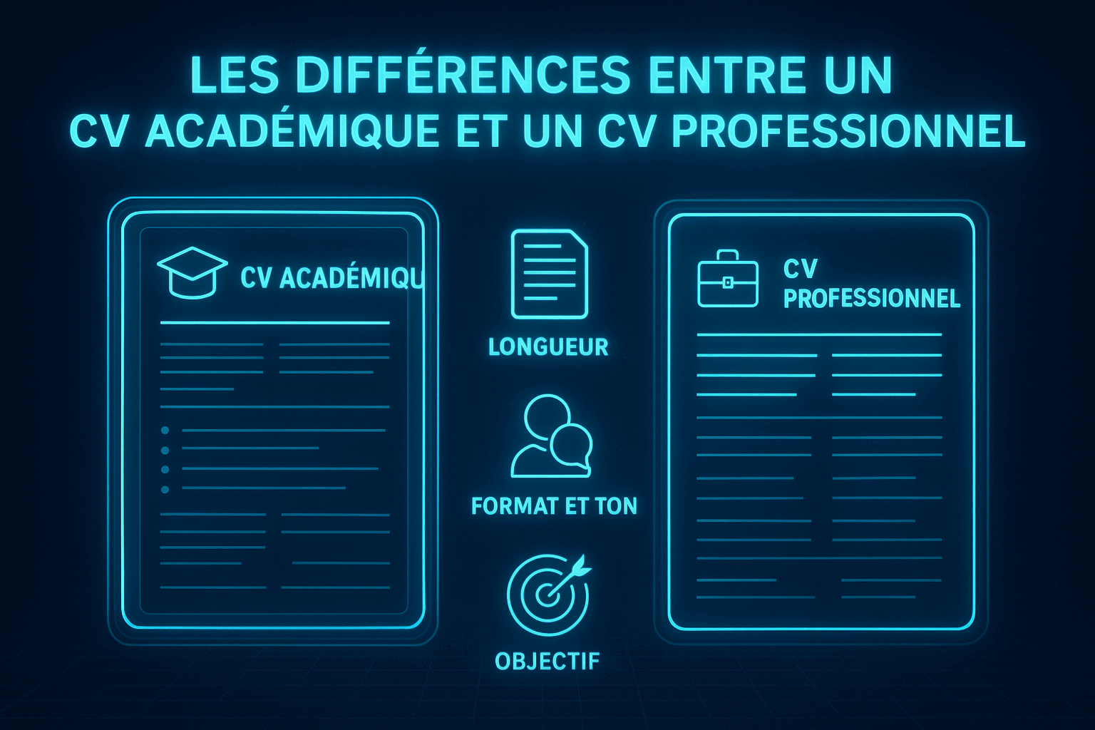 Différences entre CV académique et CV professionnel