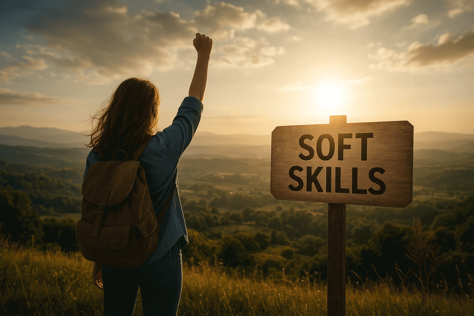 Illustration : icônes représentant des soft skills (communication, leadership, créativité)